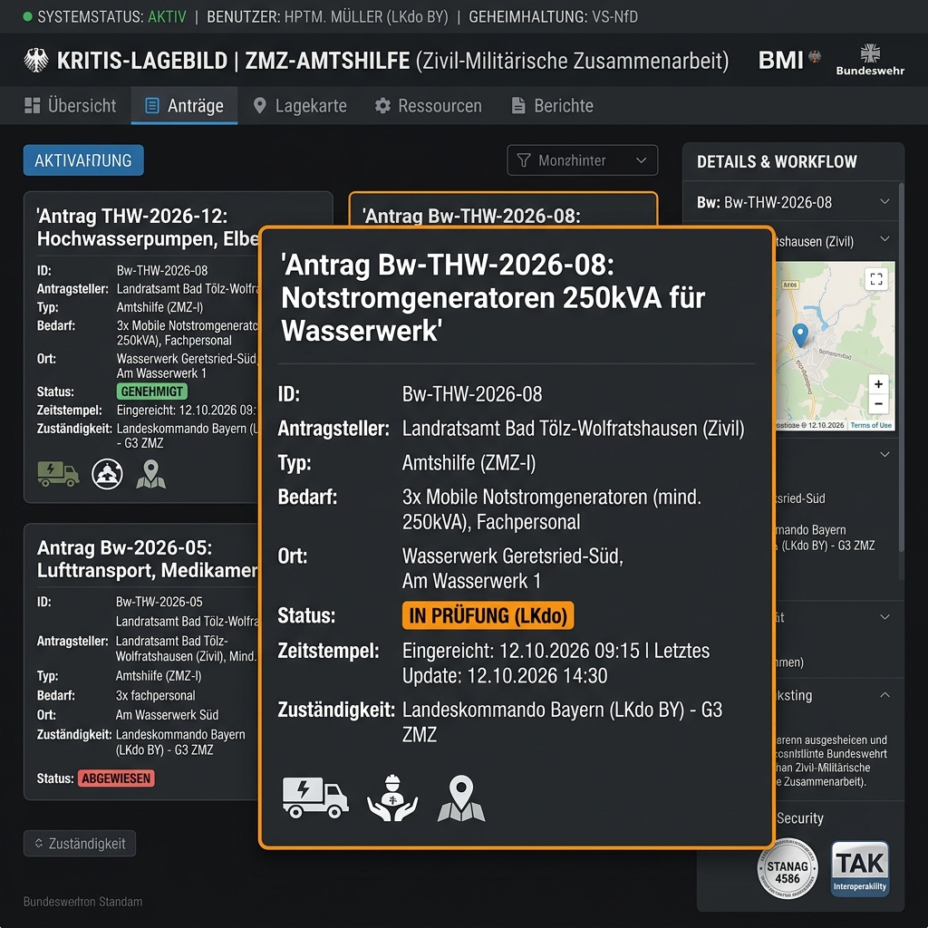 ZMZ-Amtshilfe Bundeswehr